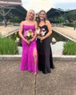 Sheath/Column Strapless Lace Tulle Corset Prom Dresses With Appliques