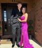 Sheath/Column Strapless Lace Tulle Corset Prom Dresses With Appliques