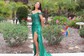 Sheath/Column Off-the-shoulder Satin Prom Dresses With Appliques