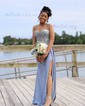 Mermaid Sweetheart Satin Corset Prom Dresses With Appliques