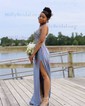 Mermaid Sweetheart Satin Corset Prom Dresses With Appliques
