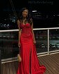 Mermaid Sweetheart Satin Corset Prom Dresses With Appliques
