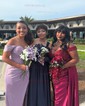 Sheath/Column Off-the-shoulder Satin Prom Dresses With Appliques