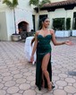 Sheath/Column Sweetheart Satin Corset Prom Dresses With Ruched