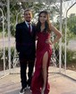 Sheath/Column Sweetheart Satin Corset Prom Dresses With Ruched