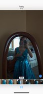 Ball Gown V-neck Sparkly Sequin Prom Dresses With Ruched