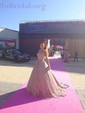 Ball Gown V-neck Sparkly Sequin Prom Dresses With Ruched