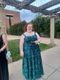 Ball Gown Scoop Neck Sparkly Velvet Sequin Prom Dresses
