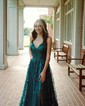 Ball Gown V-neck Sparkly Sequin Prom Dresses