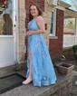 Ball Gown V-neck Sparkly Sequin Prom Dresses