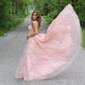 Ball Gown Off-the-shoulder Tulle Prom Dresses With Appliques