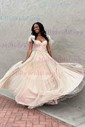 Ball Gown/Princess Sweetheart Tulle Sweep Train Prom Dresses