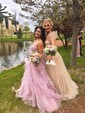 Ball Gown/Princess Sweetheart Tulle Sweep Train Prom Dresses