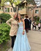 Ball Gown/Princess Sweetheart Tulle Sweep Train Prom Dresses With Appliques Lace