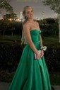 Ball Gown/Princess Sweetheart Satin Sweep Train Prom Dresses With Pockets