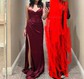 Sheath/Column Cowl Neck Silk-like Satin Floor-length Prom Dresses With Ruched