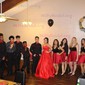 Ball Gown Square Neck Satin Prom Dresses With Appliques