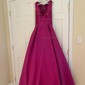 A-line V-neck Satin Floor-length Bow Prom Dresses