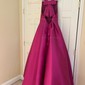 A-line V-neck Satin Floor-length Bow Prom Dresses