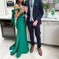 Mermaid Off-the-shoulder Ruched Satin Prom Dresses