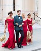Mermaid Off-the-shoulder Ruched Satin Prom Dresses