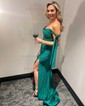 Mermaid Off-the-shoulder Ruched Satin Prom Dresses