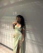 Strapless Ruched Satin Corset Prom Dresses