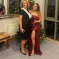 Sheath/Column Square Neck Sparkly Sequin Prom Dresses