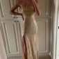 Sheath/Column Square Neck Sparkly Sequin Prom Dresses