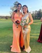 Mermaid V-neck Sparkly Sequin Backless Prom Dresses