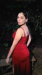 Trumpet/Mermaid V-neck Polyester Floor-length Prom Dresses With Split Front