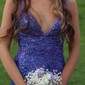 Mermaid V-neck Sparkly Sequin Prom Dresses