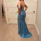 Mermaid V-neck Sparkly Sequin Prom Dresses