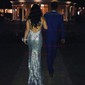 Mermaid V-neck Sparkly Sequin Prom Dresses With Beading