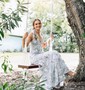 Mermaid V-neck Sparkly Sequin Prom Dresses