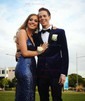Red Mermaid V-neck Sparkly Sequin Prom Dresses