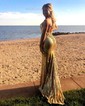 Mermaid V-neck Sparkly Sequin Prom Dresses