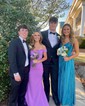 Trumpet/Mermaid Off-the-shoulder Stretch Crepe Sweep Train Prom Dresses