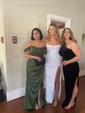 Sheath/Column Off-the-shoulder Stretch Crepe Prom Dresses With Ruched