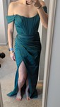 Sheath/Column Off-the-shoulder Stretch Crepe Prom Dresses With Ruched