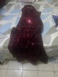 Sheath/Column One Shoulder Velvet Sequins Sweep Train Split Front Prom Dresses