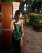 Sheath/Column Cowl Neck Satin Prom Dresses With Ruched