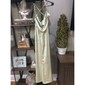Sheath/Column Cowl Neck Floor-length Satin Prom Dresses