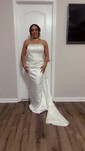 Mermaid Square Neck Satin Corset Prom Dresses With Beading