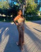 Sheath/Column Strapless Sparkly Sequin Prom Dresses With Ruched