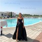 Red Ball Gown Strapless Satin Prom Dresses With Ruched