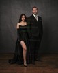 Red Ball Gown Strapless Satin Prom Dresses With Ruched