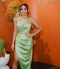 Sheath/Column One Shoulder Satin Cut Out Prom Dresses With Ruched