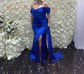 Sheath/Column Off-the-shoulder Satin Prom Dresses With Ruched