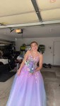 Ball Gown Sweetheart Tulle Corset Prom Dresses With Appliques